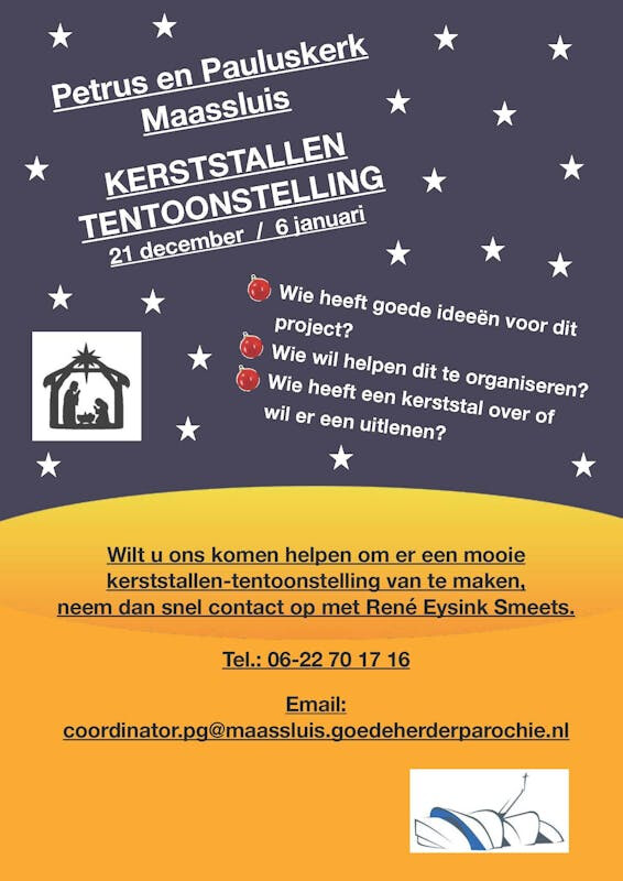 Creatieve hulp en extra handjes🖐🏼gezocht voor Kerststallen-Tentoonstelling 🌟🎄✨